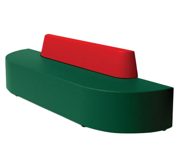 Canapé Ellipto à adosser simili cuir bicolore enfant - (2) - Spouf