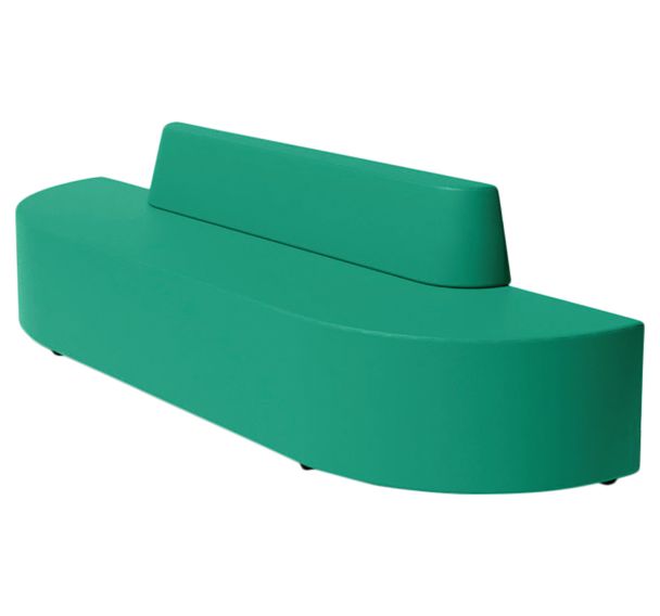 Canapé Ellipto à adosser simili cuir uni adulte - Spouf