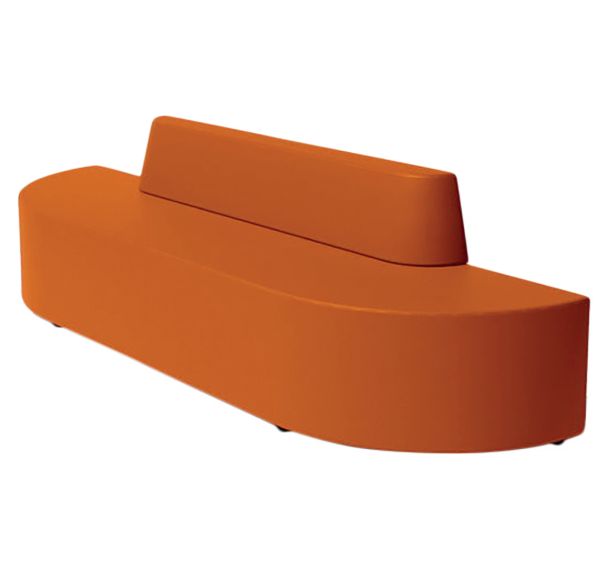 Canapé Ellipto à adosser simili cuir uni enfant - (2) - Spouf