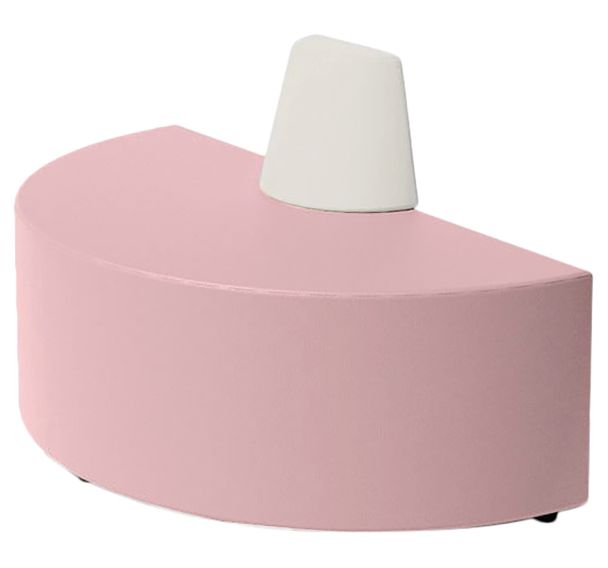 Canapé Ellipto demi cercle simili cuir bicolore enfant - (2) - Spouf