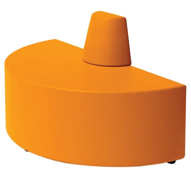 Canapé Ellipto demi cercle simili cuir uni - Spouf
