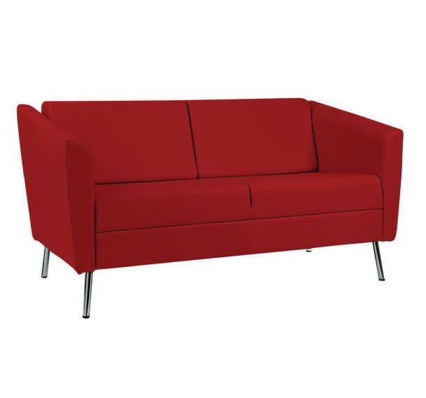 Canapé Wind 2 places dos bas pied métal tissu PVC enduit M1 - GGI