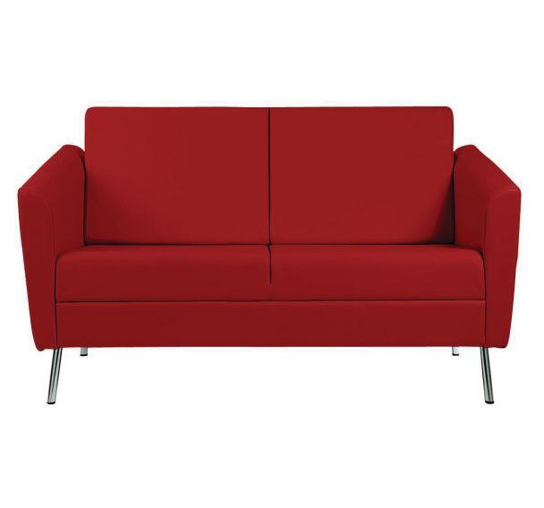 Canapé Wind 2 places dossier haut pied métal tissu enduit PVC M1 - GGI