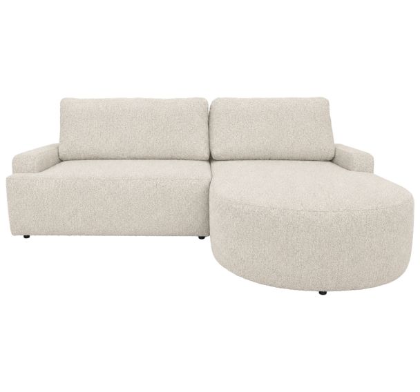 Canapé convertible BAILE angle droit velours non feu - MMP