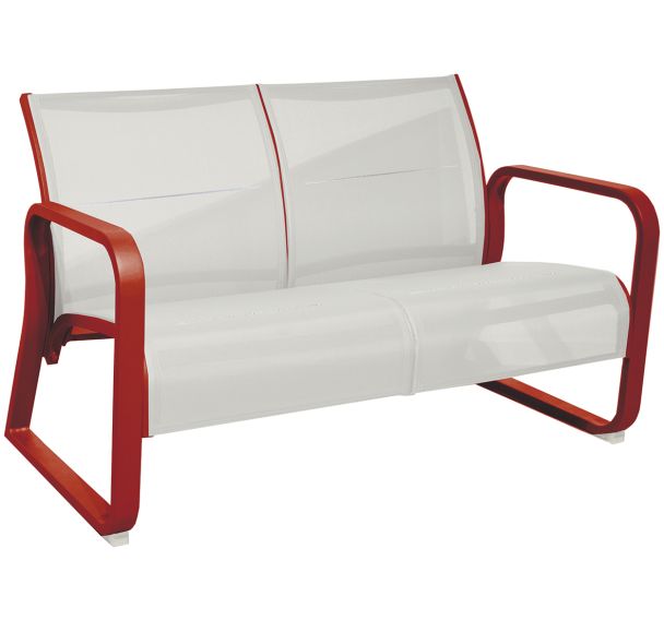 Canapé lounge QUENZA II 2 places TPEP Padded/alu - Proloisirs