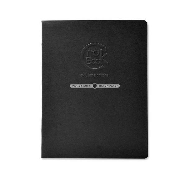 Carnet Crok'Book 120g papier noir - Clairefontaine
