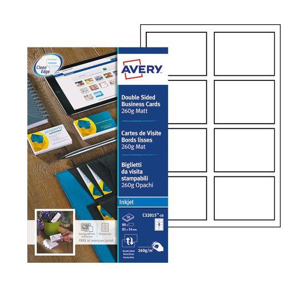 Cartes de visite - Bords lisses