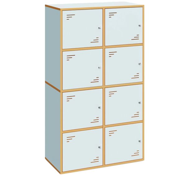 Casier scolaire Locky H.160 cm 8 compartiments - Mirplay School
