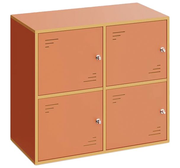 Casier scolaire Locky H.80 cm 4 compartiments - Mirplay School