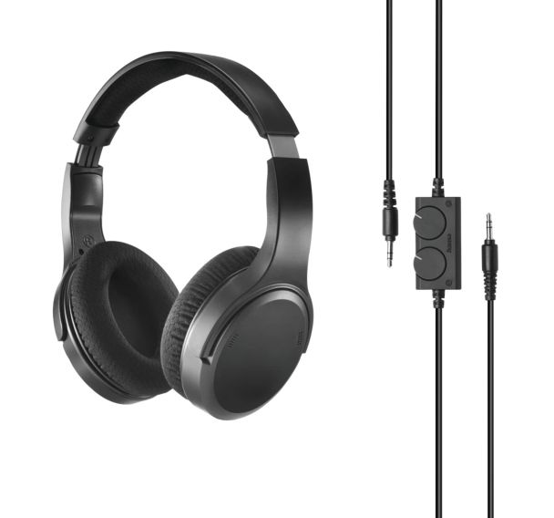 Micro-casque TV fiilaire circum-aural, câble 6m - Hama