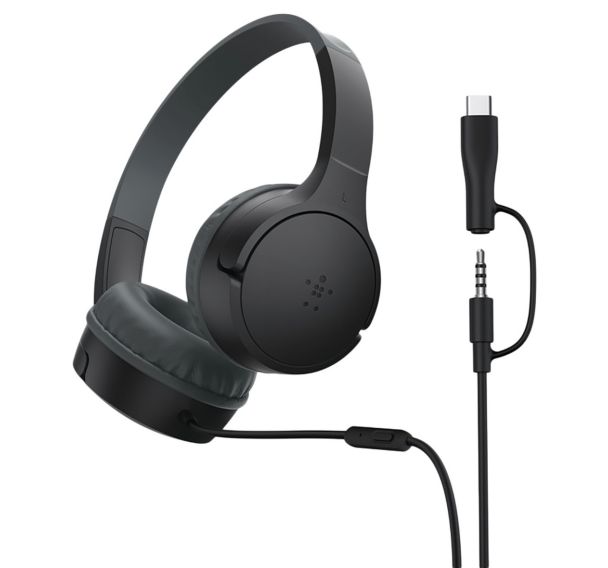 Casque filaire SoundForm Mini Jack 3.5 et USB-C - Belkin