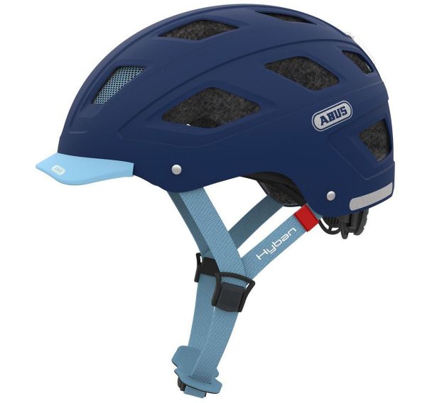 Casque vélo ville HYBAN 2.0 bleu Abus