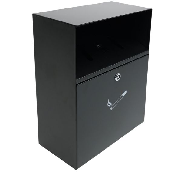 Cendrier mural avec auvent - 4L - noir