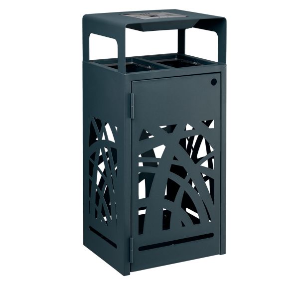 Cendrier/poubelle Cybel anti nuisible 2x60 L - Rossignol Pro
