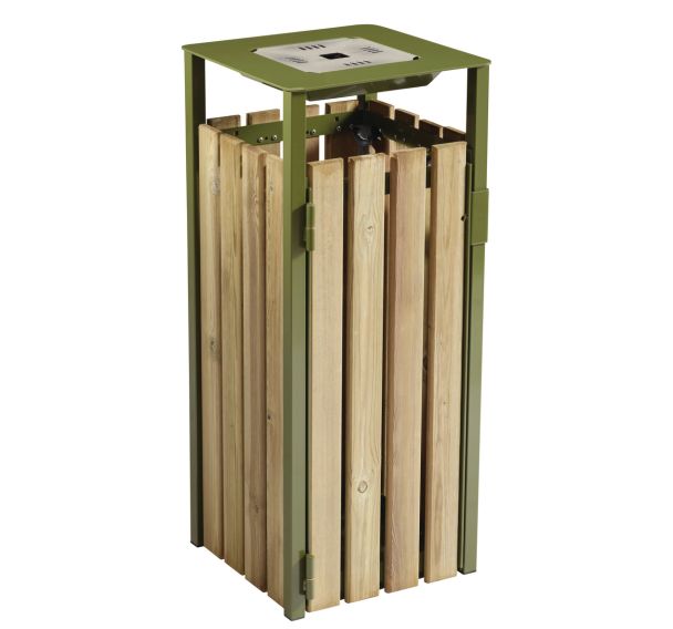 Cendrier/poubelle Eden à poser / à fixer 1,5l/110l bois-Rossignol Pro