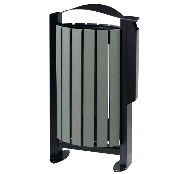 Cendrier poubelle sur pied Arkea Etik 3l - 60l - gris manganèse-Rossignol Pro
