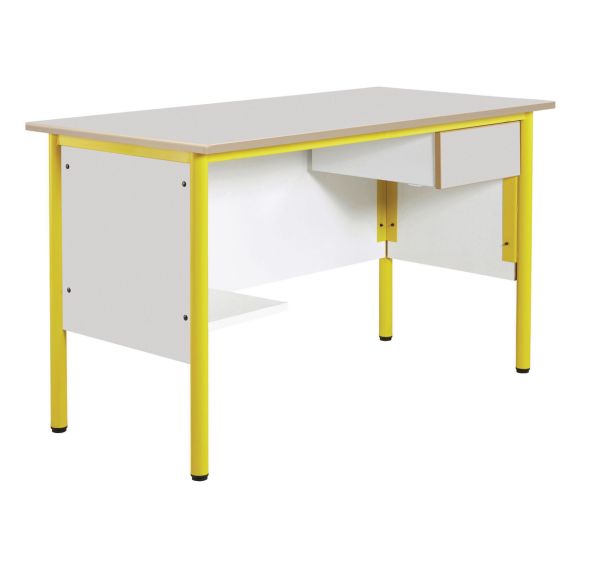 Chaire professeur , 1 tablette , 1 tiroir , Beige - Manutan Expert