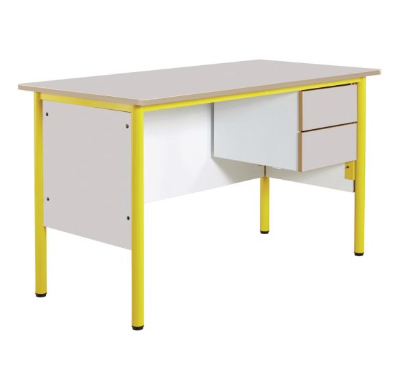 Chaire professeur,2 tiroirs, plateau Beige - Manutan Expert