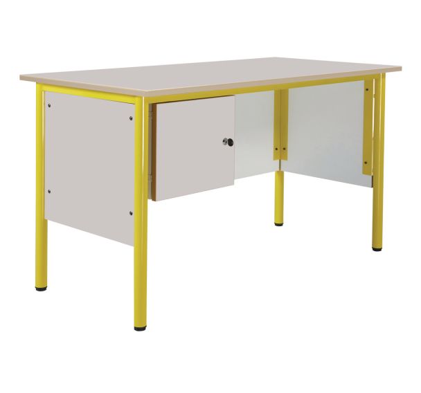 Chaire professeur, caisson 1 porte, plateau Beige - Manutan Expert