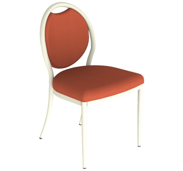 Chaise 260 alu/mousse tissu abaka 4 pieds - Mobidecor