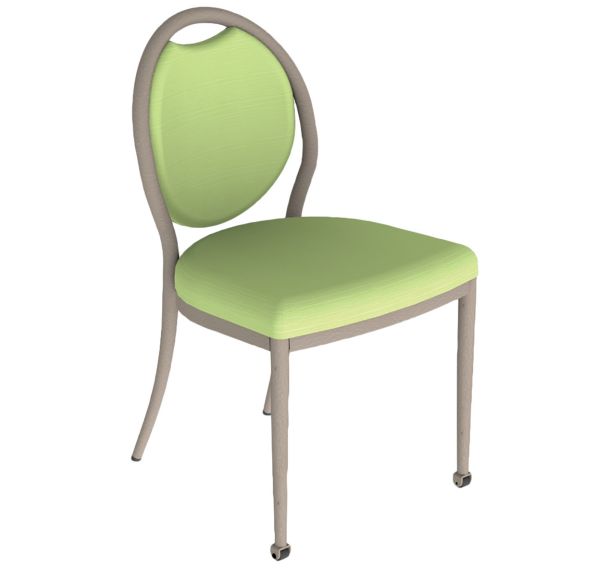 Chaise 260 mobile alu/mousse tissu abaka 4 pieds - Mobidecor