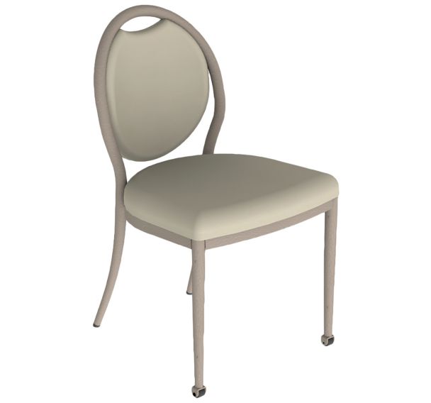Chaise 260 mobile alu/mousse tissu ginkgo 4 pieds - Mobidecor