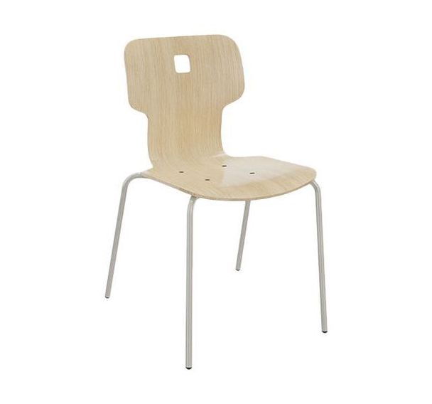 Chaise 4 pieds G‑type coque hêtre