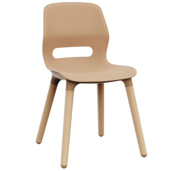 Chaise 4 pieds Jun Wood dossier incurvé - Mirplay School