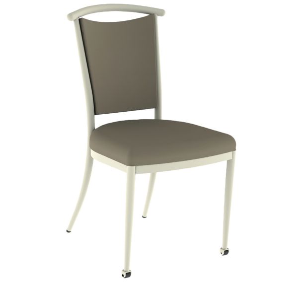 Chaise 550 mobile alu/mousse tissu ginkgo 4 pieds - Mobidecor