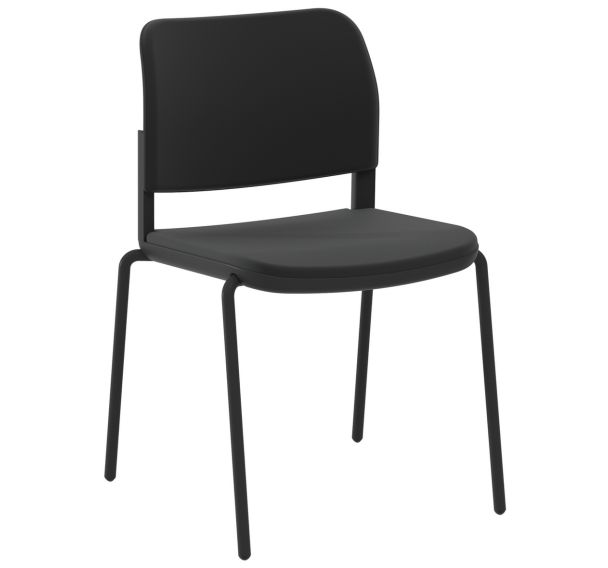 Chaise Adio dossier et assise tissu non feu 4 pieds - Sokoa