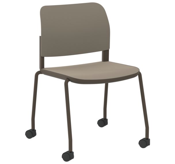 Chaise Adio polypropylène 4 roulettes - Sokoa
