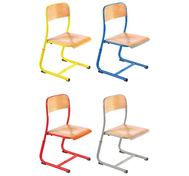 Chaise scolaire réglable T4 à T6 appui sur table Atlas -Manutan Expert