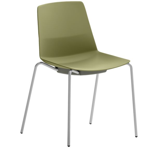 Chaise Clue Coque polypro 4 pieds métal - Quadrifoglio