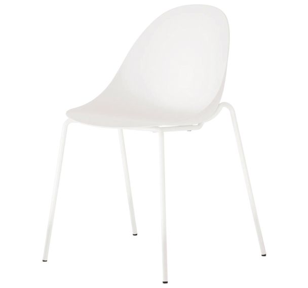 Chaise Hiro 4 pieds piètement blanc - Mirplay School