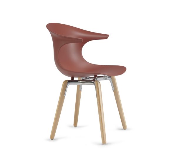 Chaise Loop pied hêtre naturel coque polypropylène - Infiniti