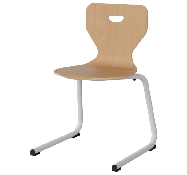 Chaise Malibu AST coque hêtre piètement alu - Manutan Expert