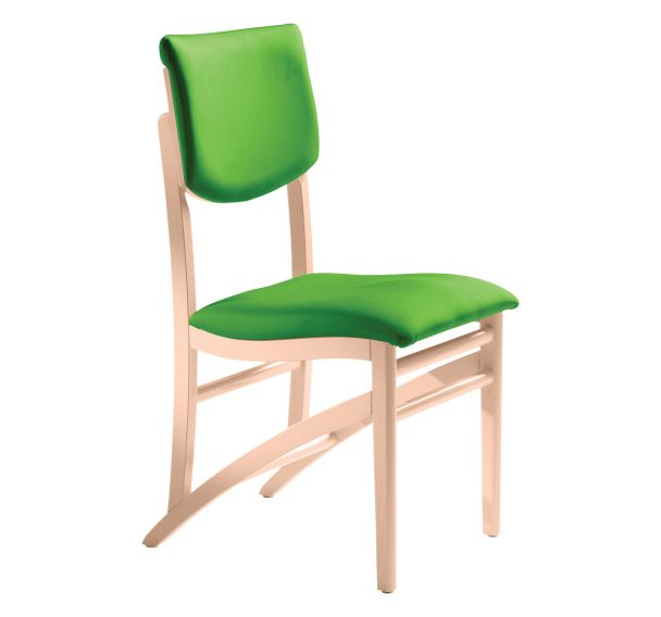 Chaise Mikado assise/dossier abaka - structure hêtre - Sunset Creation