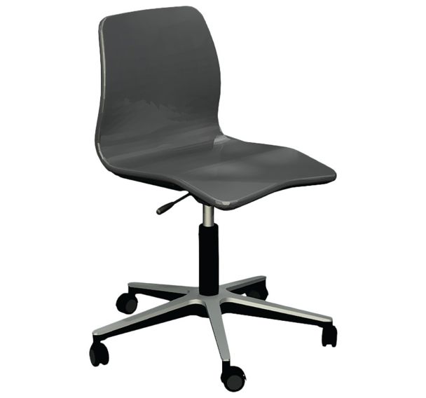 Chaise Opti+Turn basic pied noir assise réglable - Vanerum