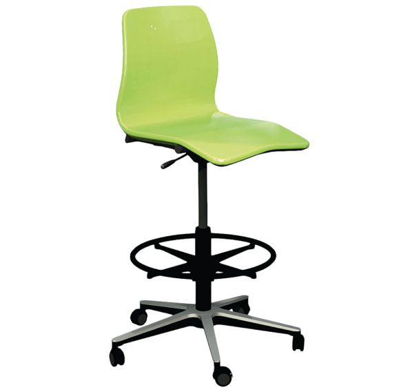 Chaise Opti+Turn high pied noir assise réglable - Vanerum