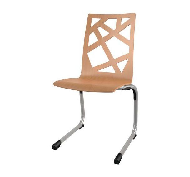 Chaise Sofia AST T6 coque Mozaik bois naturel ou teinté - Mobidecor