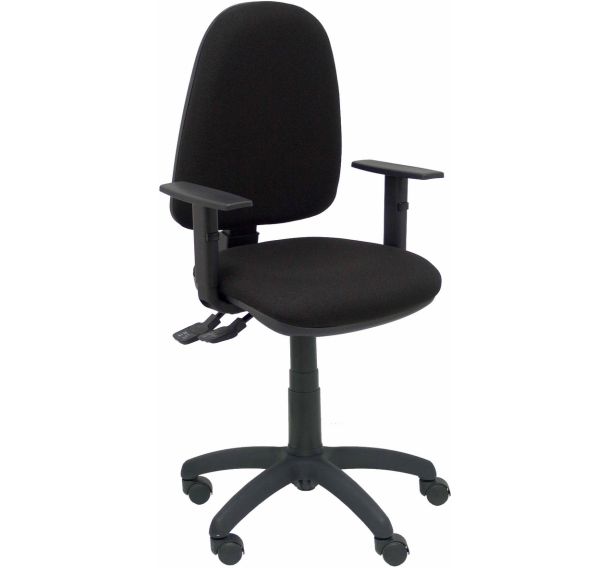 Chaise asynchrone Ayna S bras réglable roue parquet noir