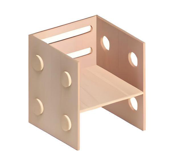 Chaise cube multifonctionnelle Pluripiu 3 hauteurs