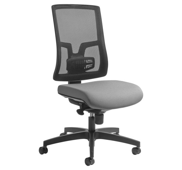 Chaise bureau Oria pied noir dossier résille - GGI