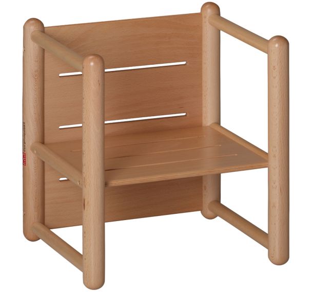 Chaise en bois résersible 34x32x16/21/30 H.