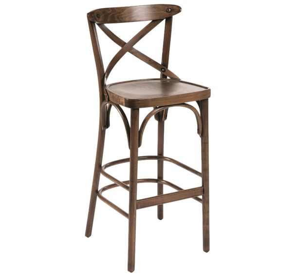 Chaise haute Pise structure hêtre massif assise dossier bois - Stamp