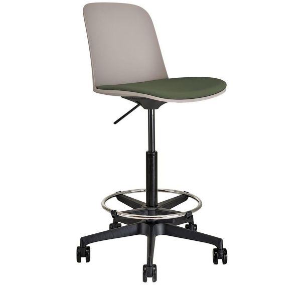 Chaise haute pivotante INES Coque sur roulettes