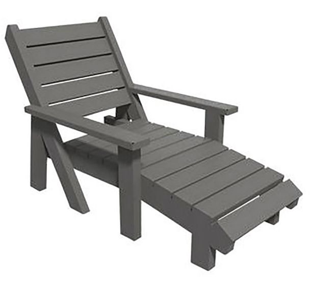 Chaise longue confort Equateur plastique recyclé - Espace Urbain