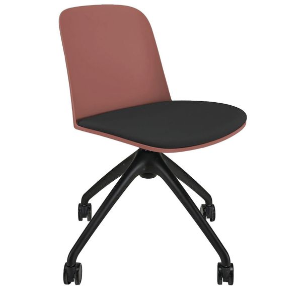 Chaise pivotante INES Coque sur roulettes
