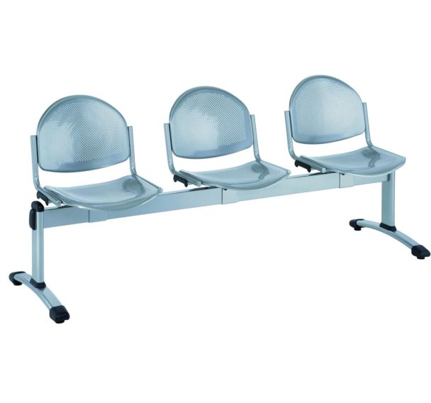 Chaise poutre à 3 places avec dossier métallique
