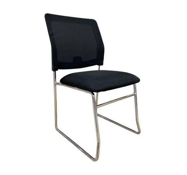 Chaise reconditionnée - Dossier en résille - Noire